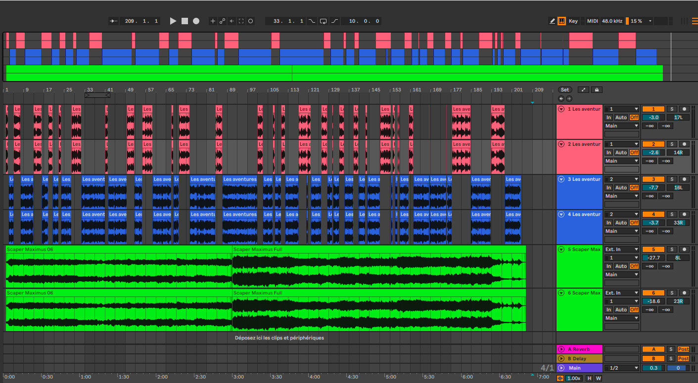 impression écran Ableton Live Scaper